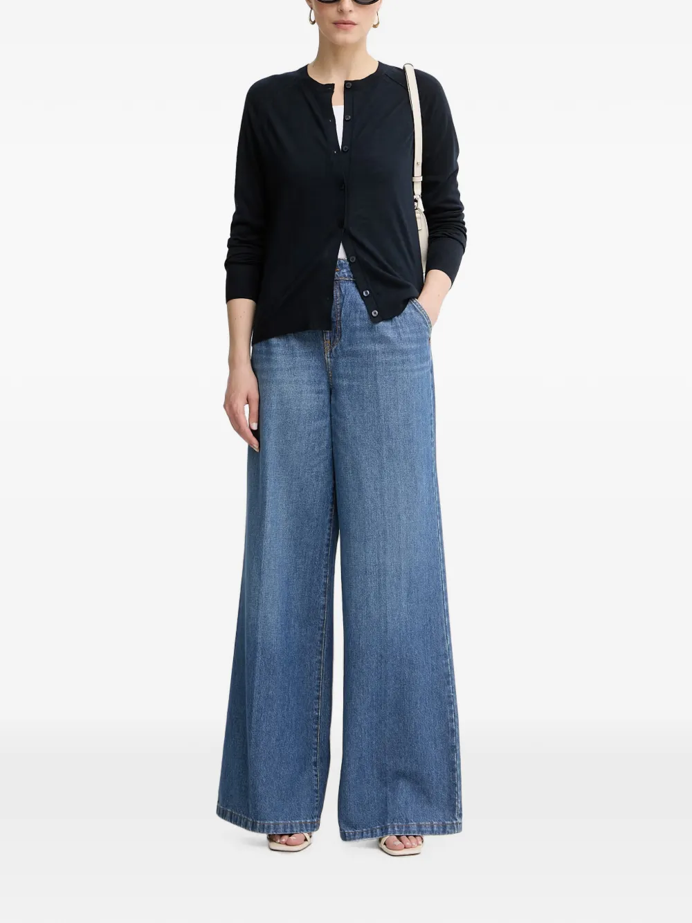 FRACOMINA Jeans met wijde pijpen Blauw