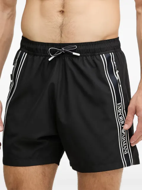 Emporio Armani logo-tape swim shorts