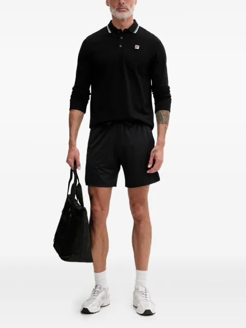 Fila Biella logo-patch long-sleeve polo shirt