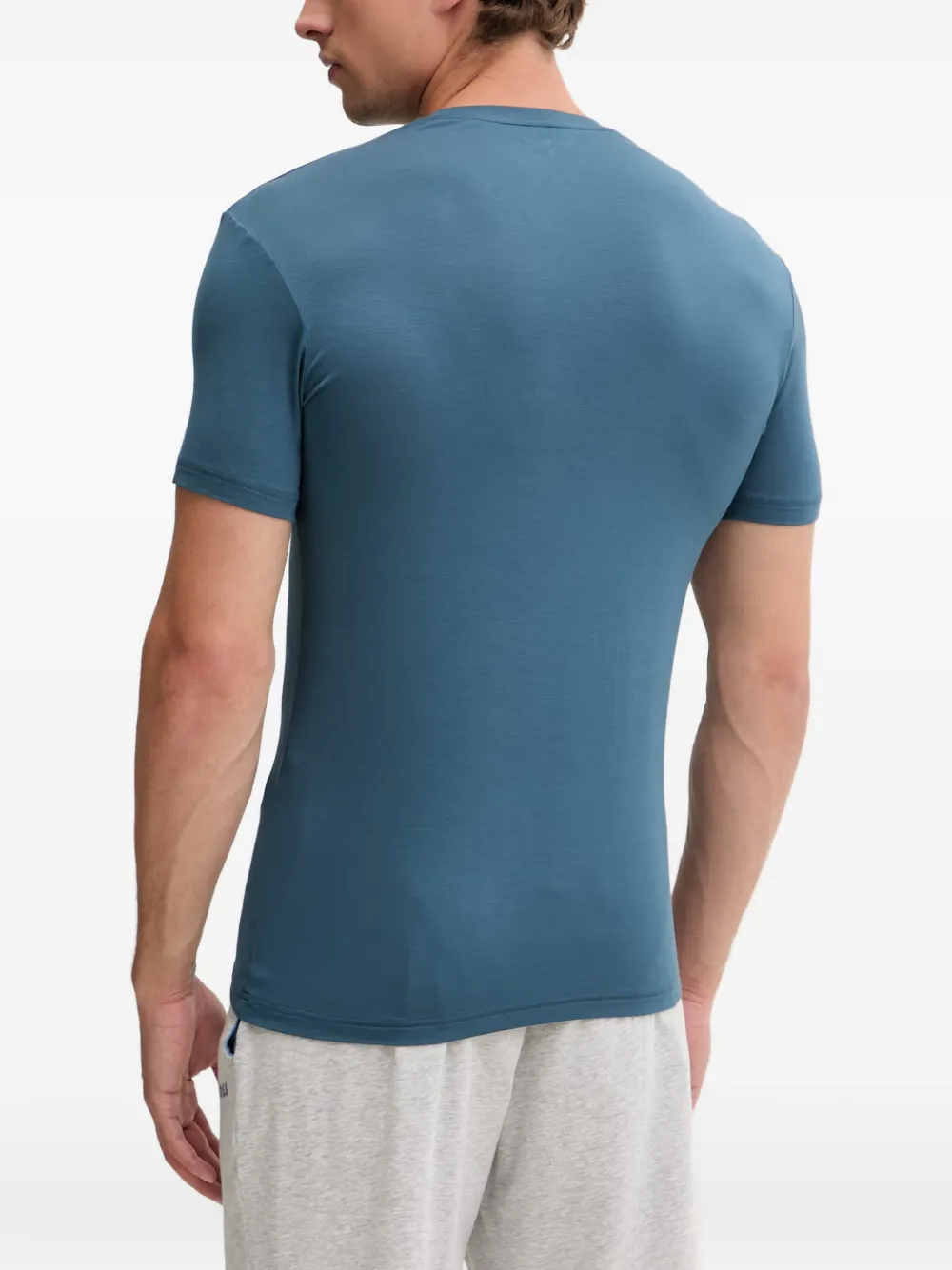 Emporio Armani Twee paar T-shirts van zachte viscose Blauw