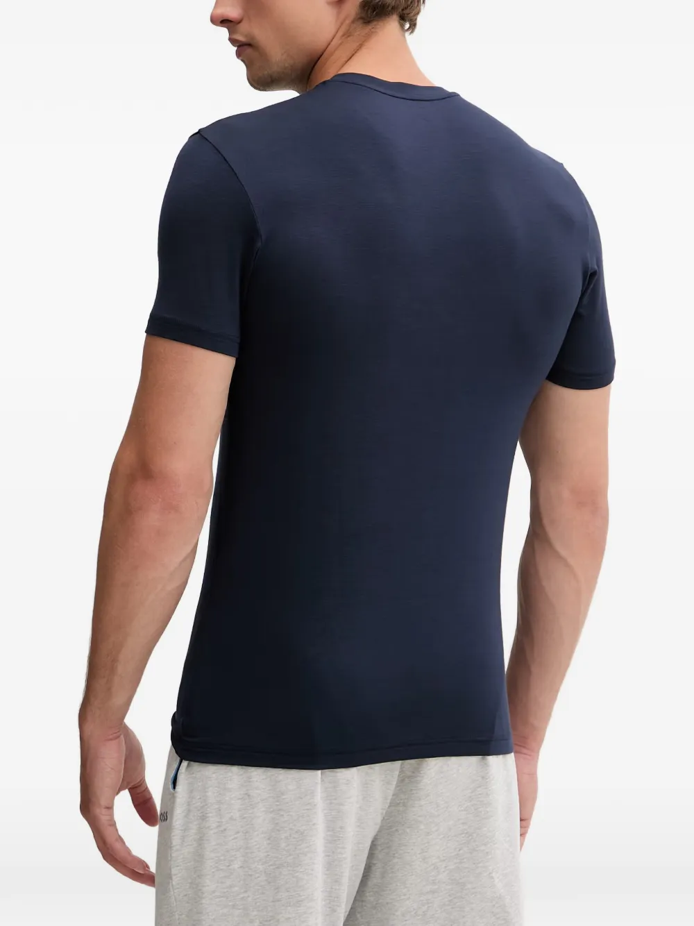 Emporio Armani Twee paar T-shirts van zachte viscose Blauw
