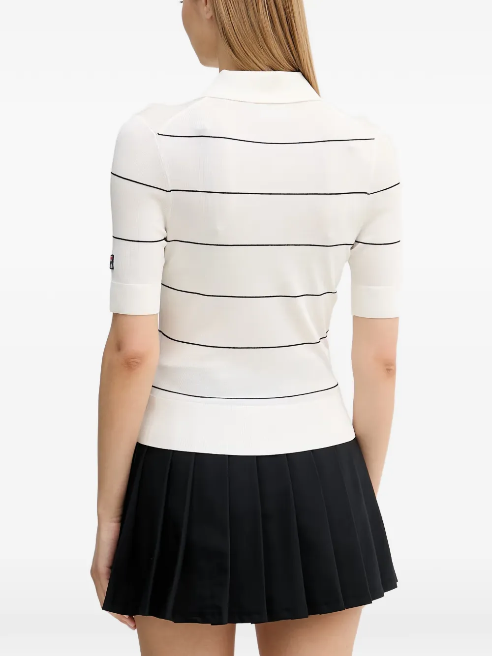 Fila Montecarlo striped polo shirt Wit