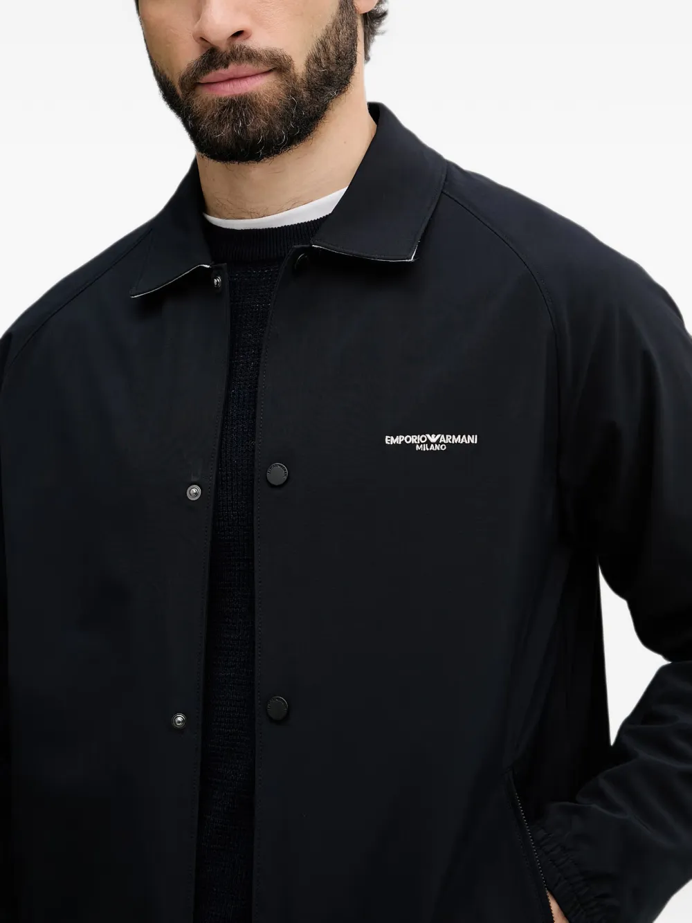Emporio Armani Jack met geborduurd logo Blauw