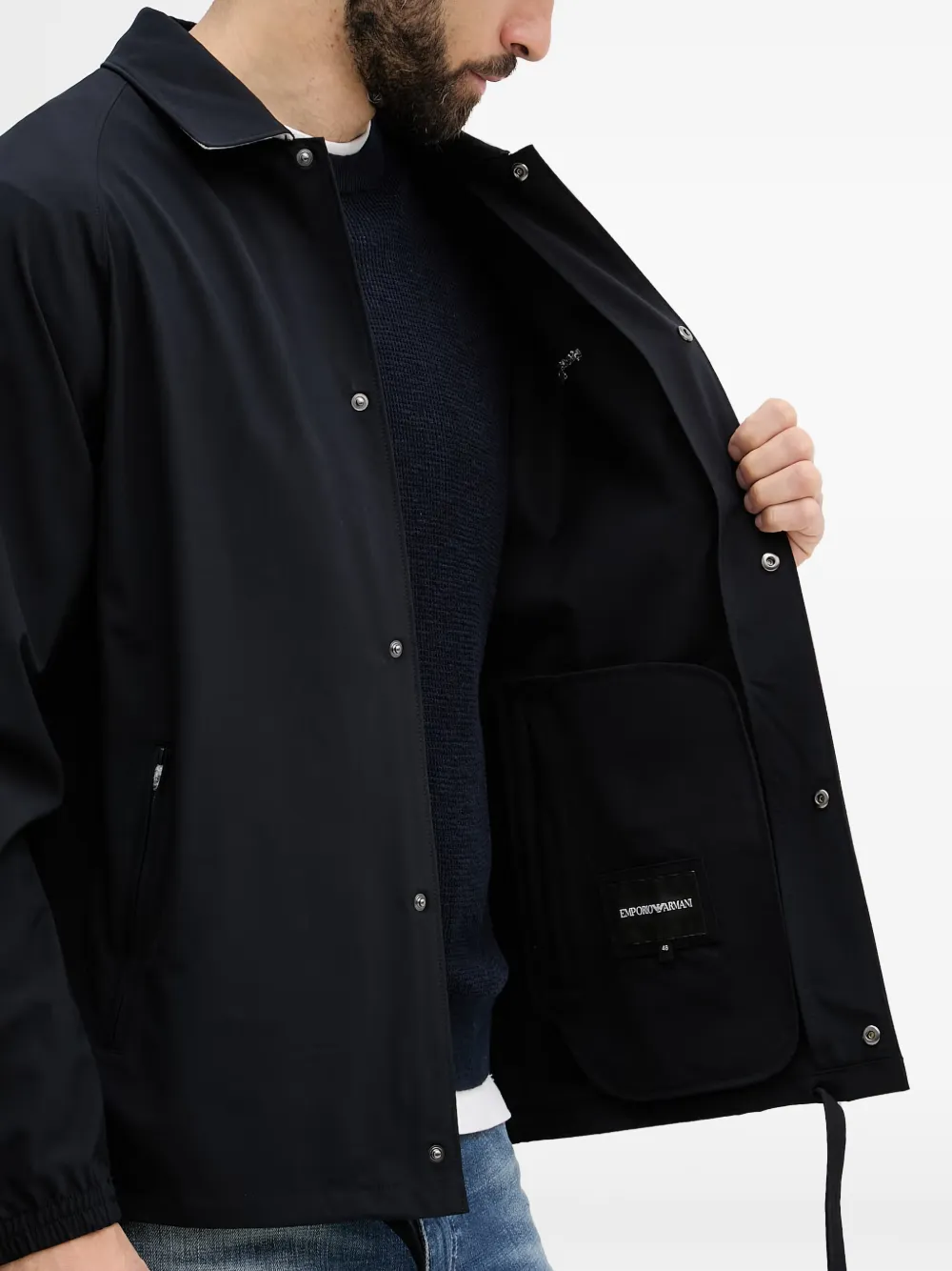 Emporio Armani Jack met geborduurd logo Blauw