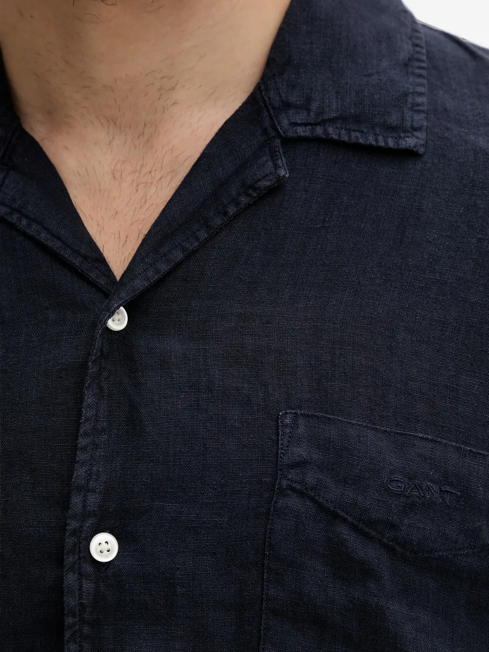 Gant Overhemd met korte mouwen Blauw