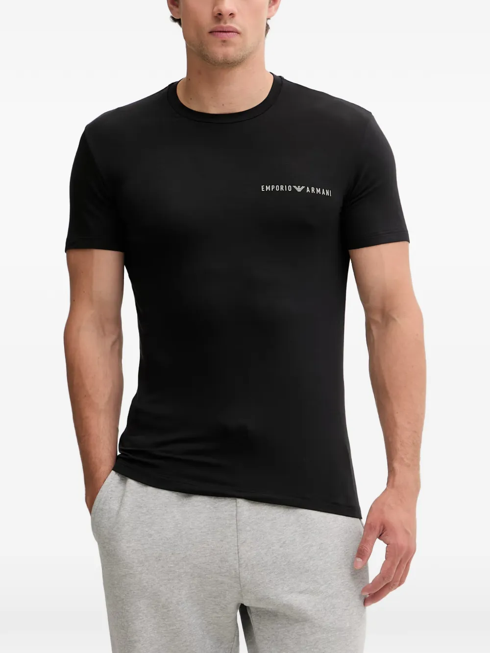 Emporio Armani T-shirt con logo (2 pezzi) - Nero