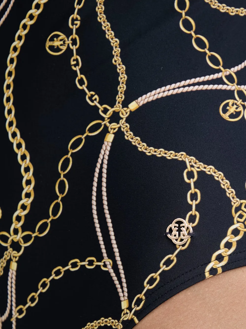 Gant Badpak met halternek en ketting-print Zwart