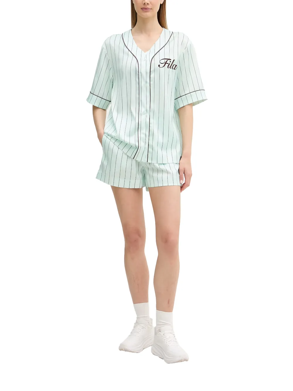 Fila Fiesole shorts met krijtstreep-print Blauw