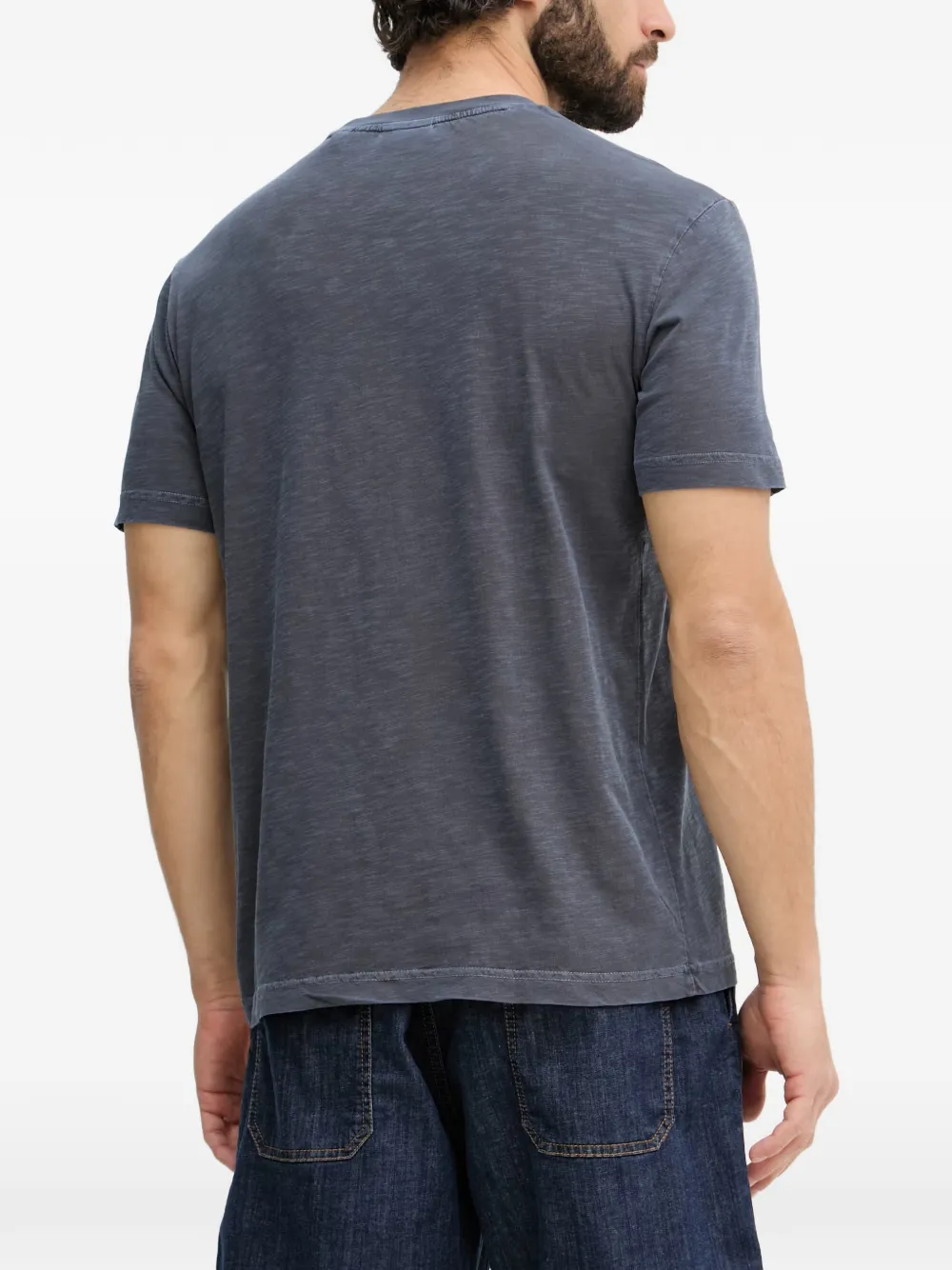 Gant T-shirt met geborduurd logo Blauw