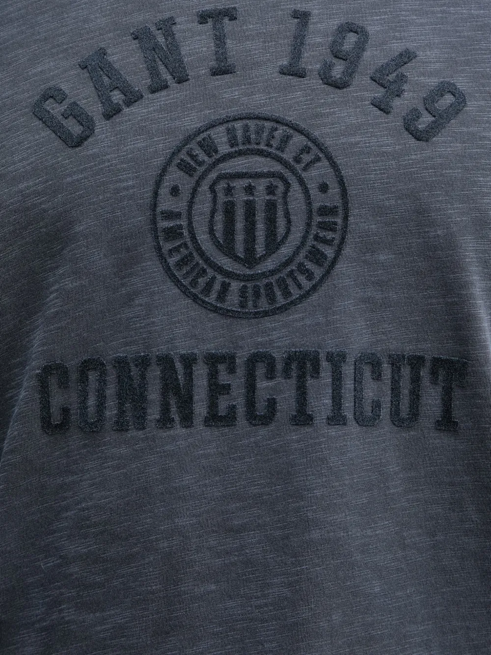 Gant T-shirt met geborduurd logo Blauw