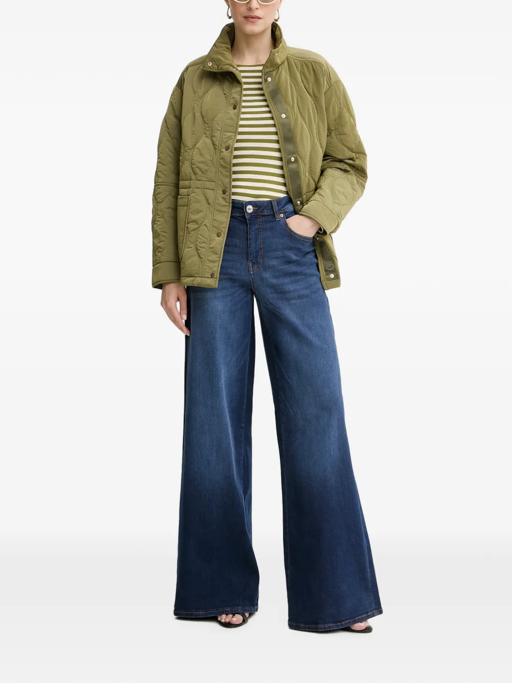 FRACOMINA Jeans met wijde pijpen Blauw