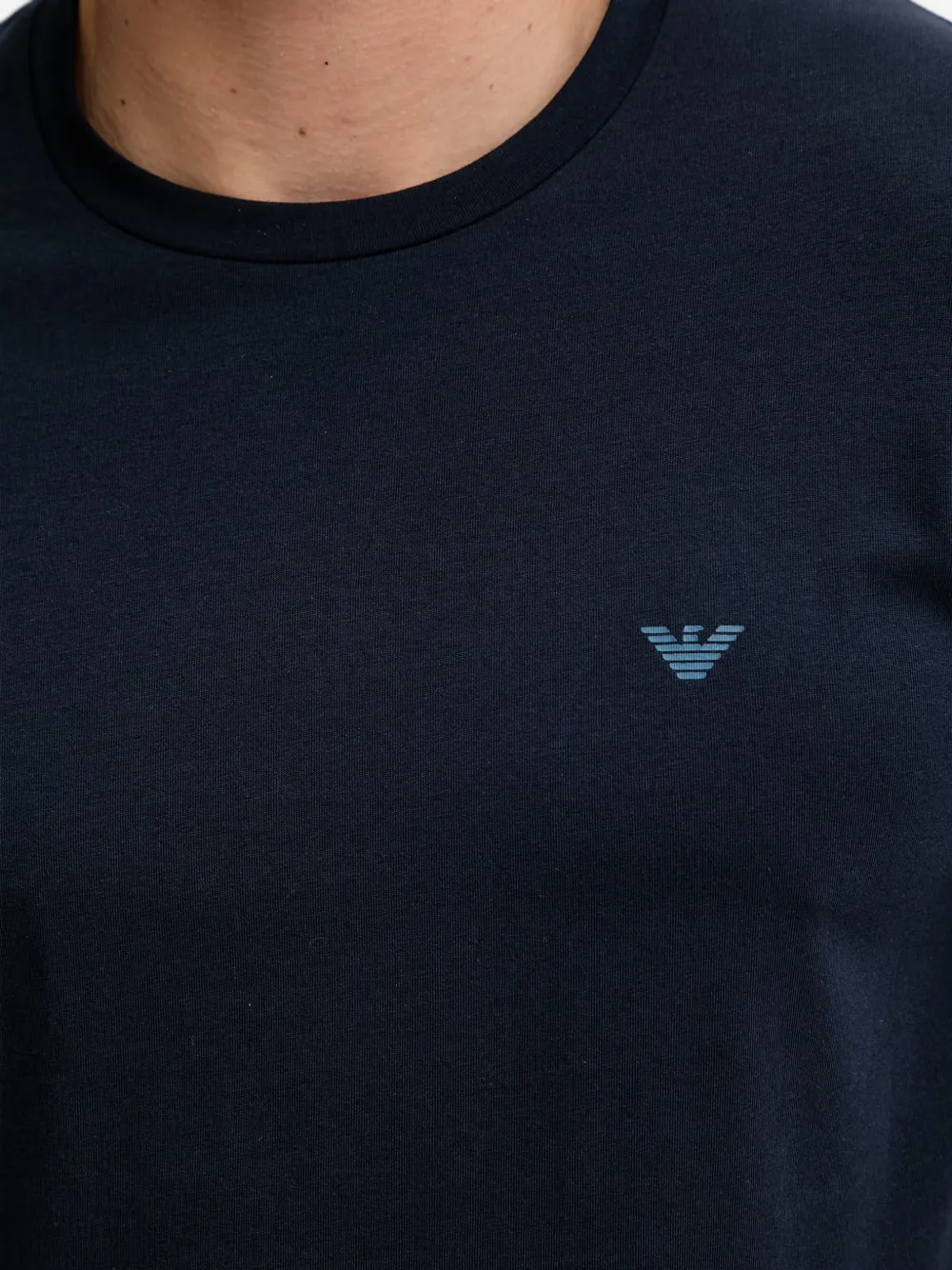 Emporio Armani Twee T-shirts met logoprint Blauw