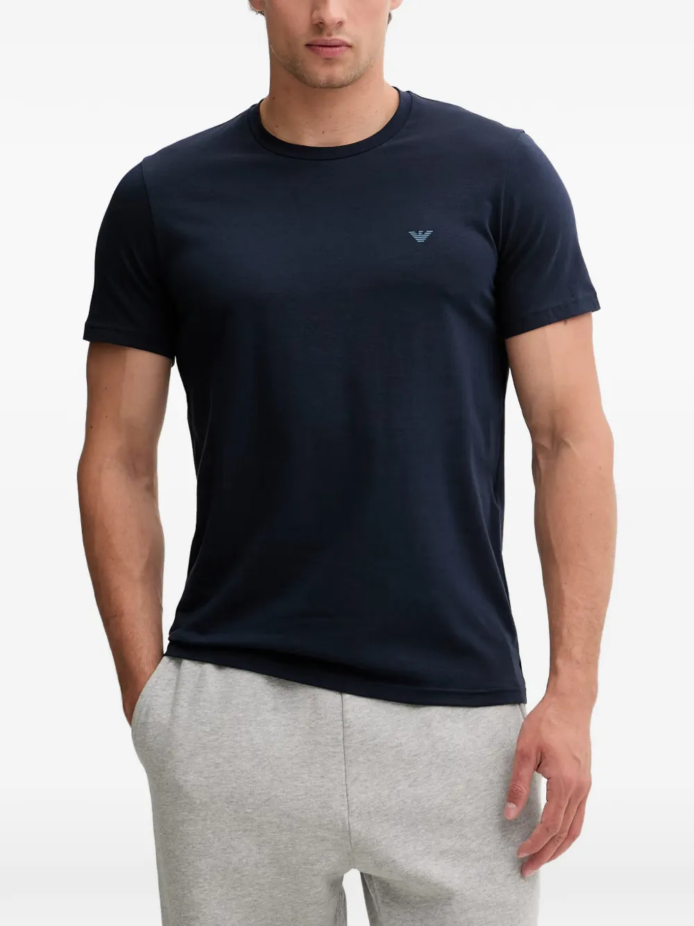 Emporio Armani T-shirt con logo (2 pezzi) - Blu