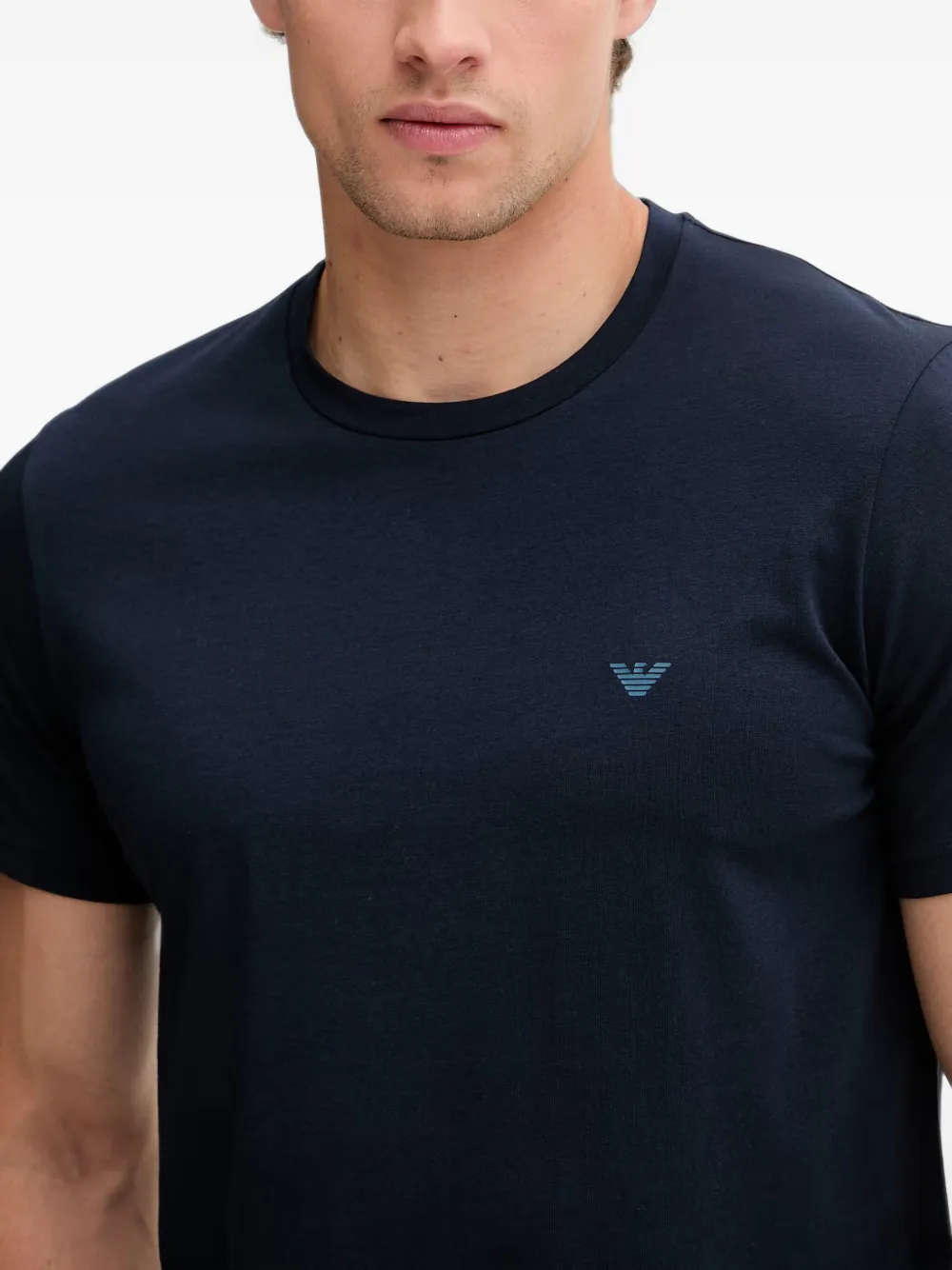 Emporio Armani Twee T-shirts met logoprint Blauw