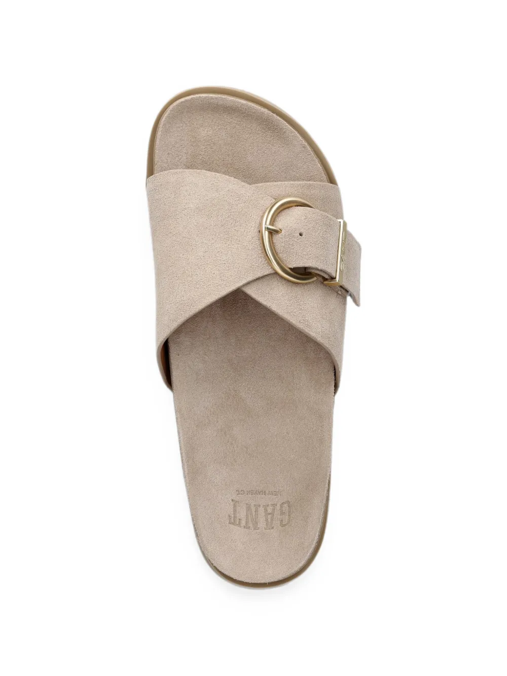 Gant buckle-detail slides Beige