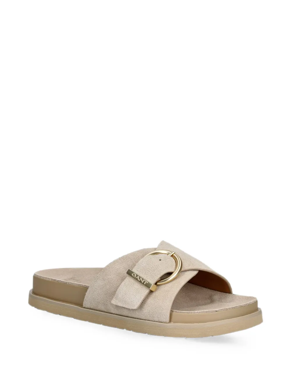 Gant buckle-detail slides Beige