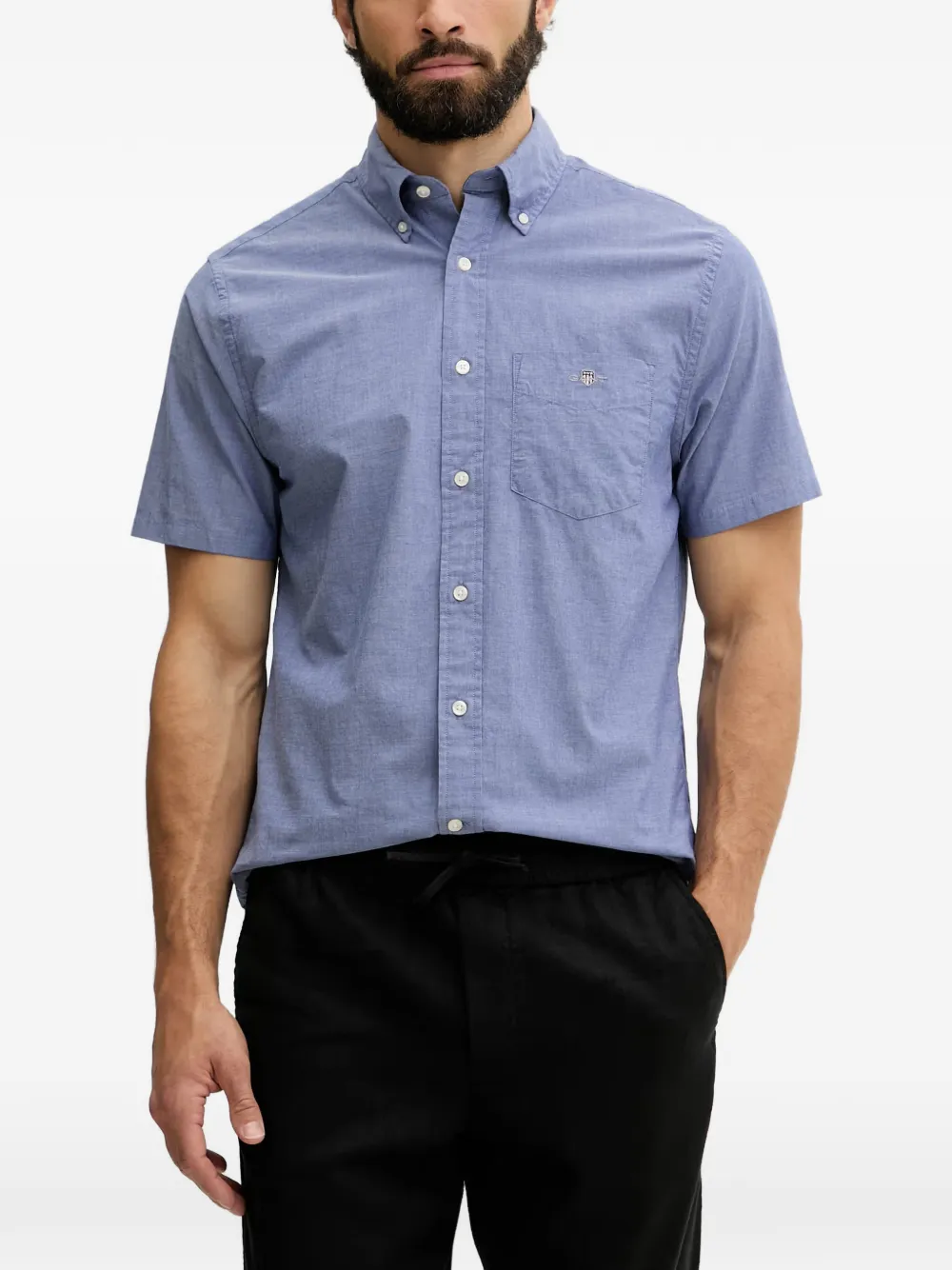 Gant button-down short-sleeve shirt - Blau