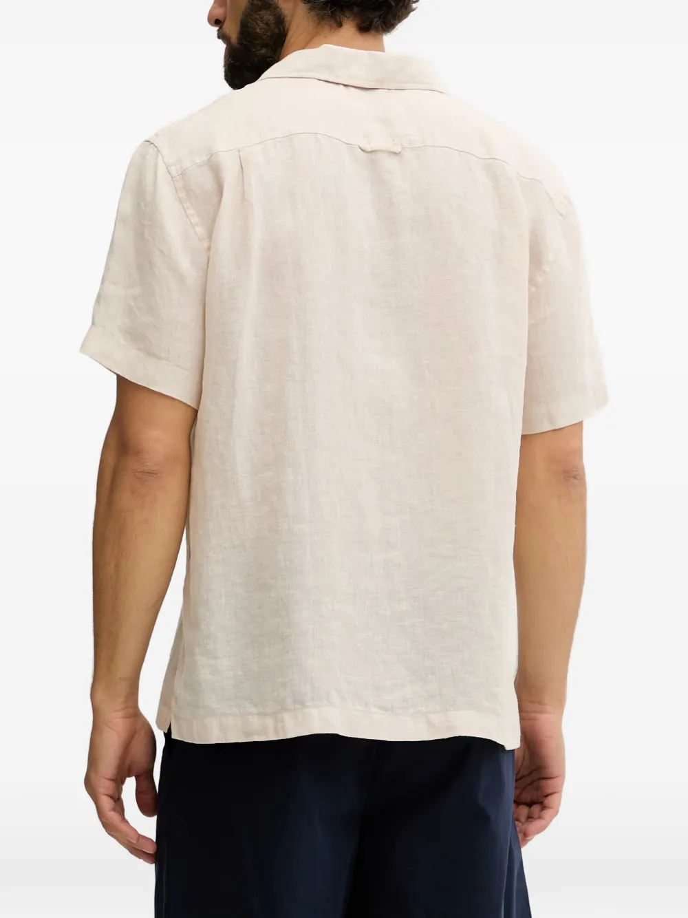 Gant overhemd met korte mouwen Beige