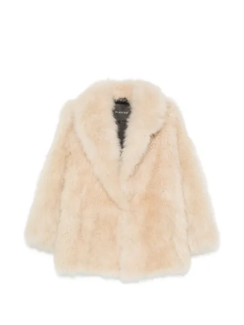 Blancha shearling notch-lapels coat