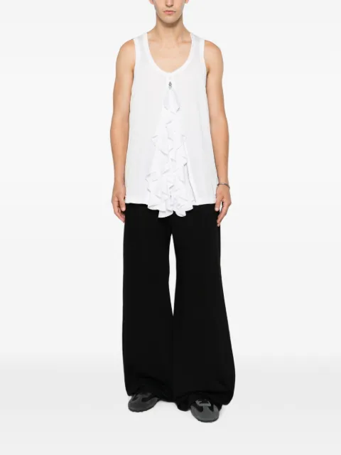 Comme des Garçons Homme Plus ruffled zip-detail tank top
