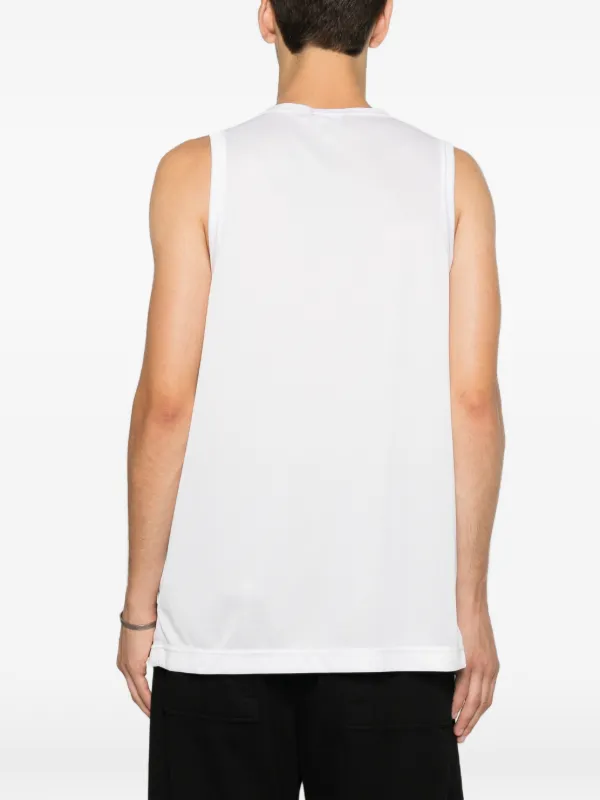 Comme Des Garçons Homme Plus Ruffled zip-detail Tank Top | White