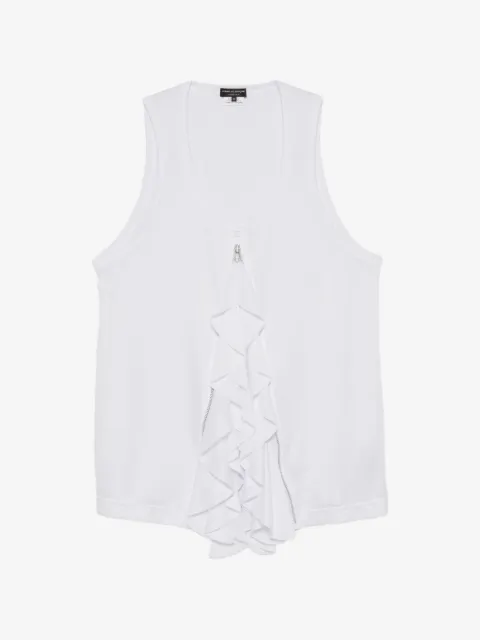 Comme des Garçons Homme Plus ruffled zip-detail tank top