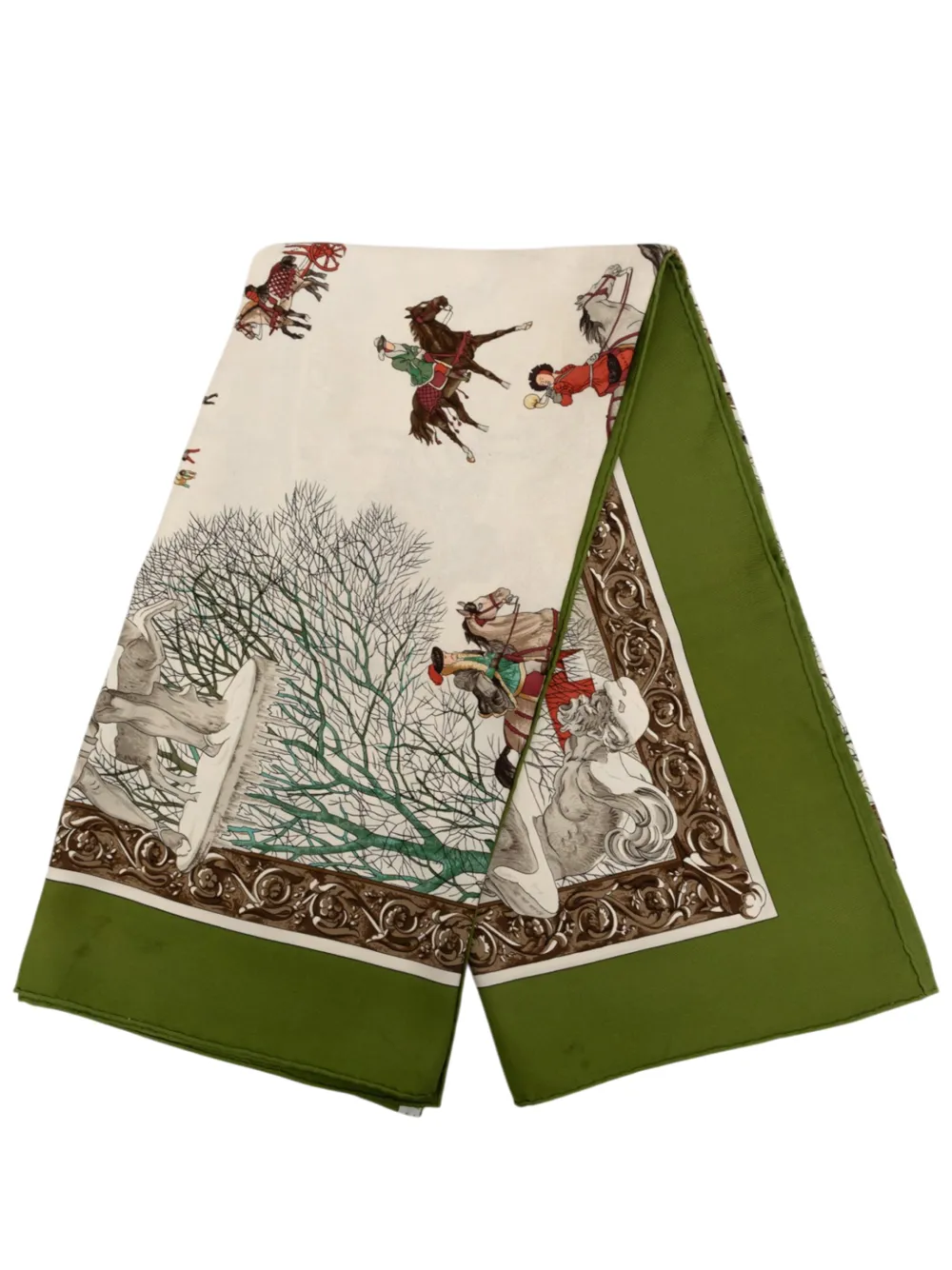 Hermès Pre-Owned Foulard L Hiver 90 in seta 1968-1969 - Toni neutri
