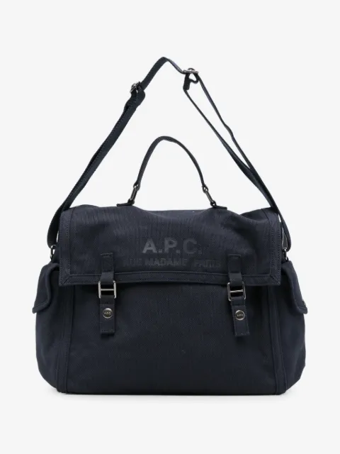 A.P.C. logo-print messenger bag