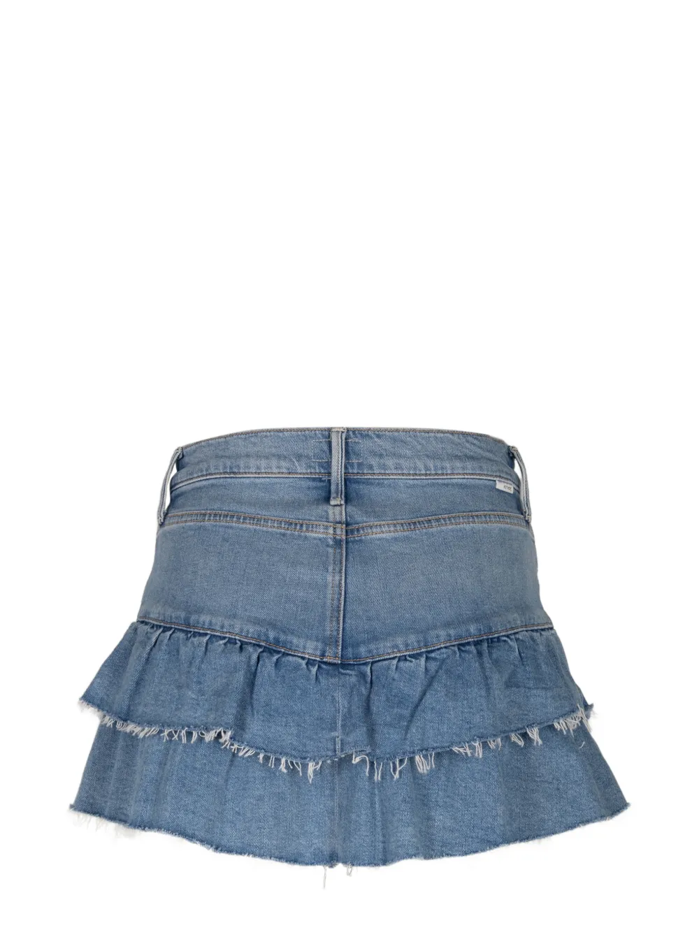 MOTHER Ruffle My Feathers mini-rok met franje Blauw