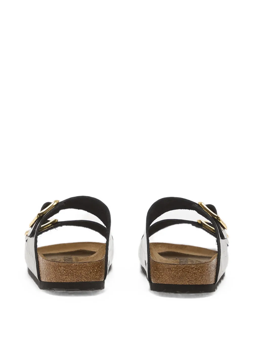 Birkenstock Arizona leren sandalen met krokodillen-reliëf Bruin