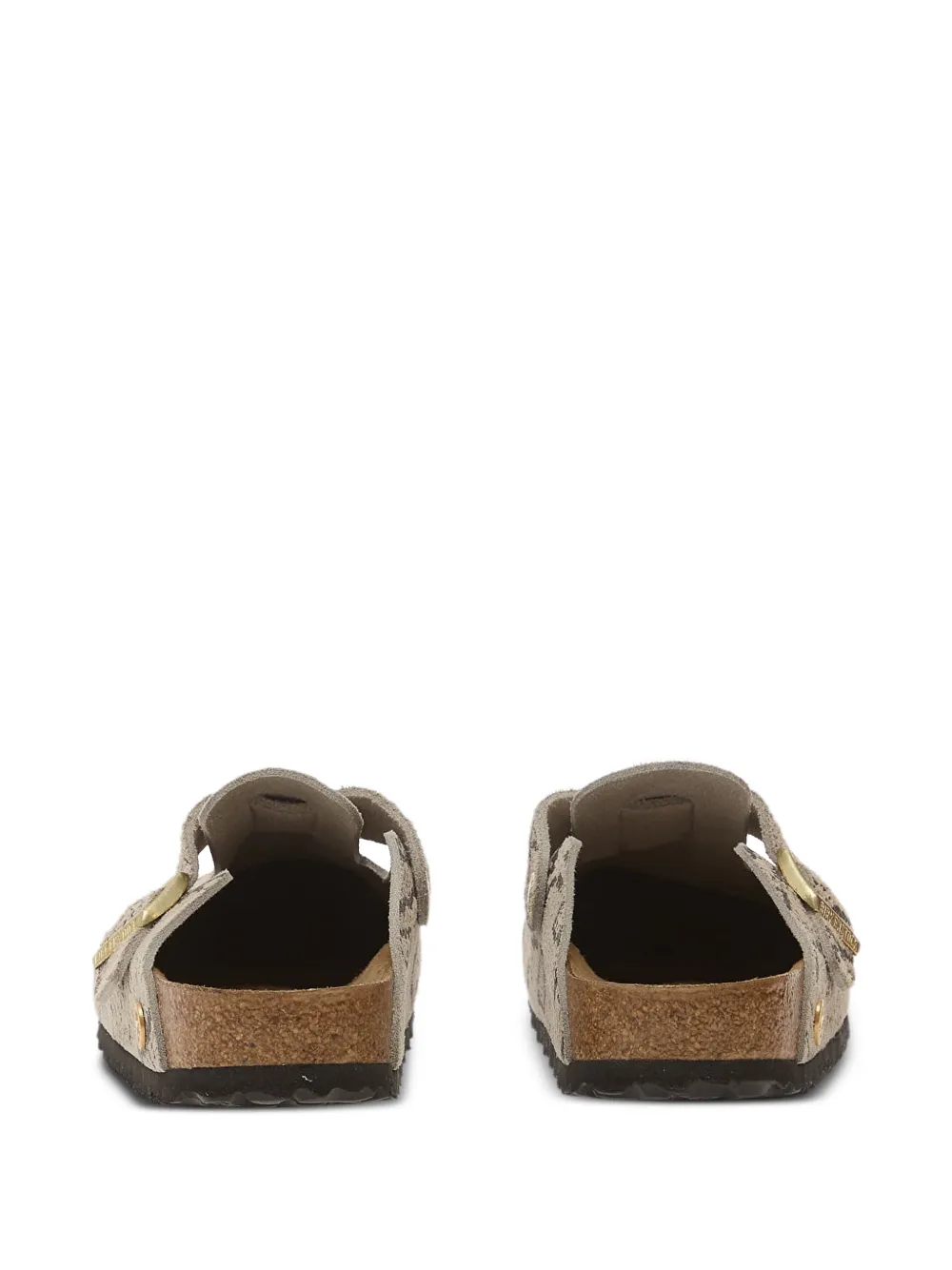 Birkenstock Boston snake-print clogs Beige