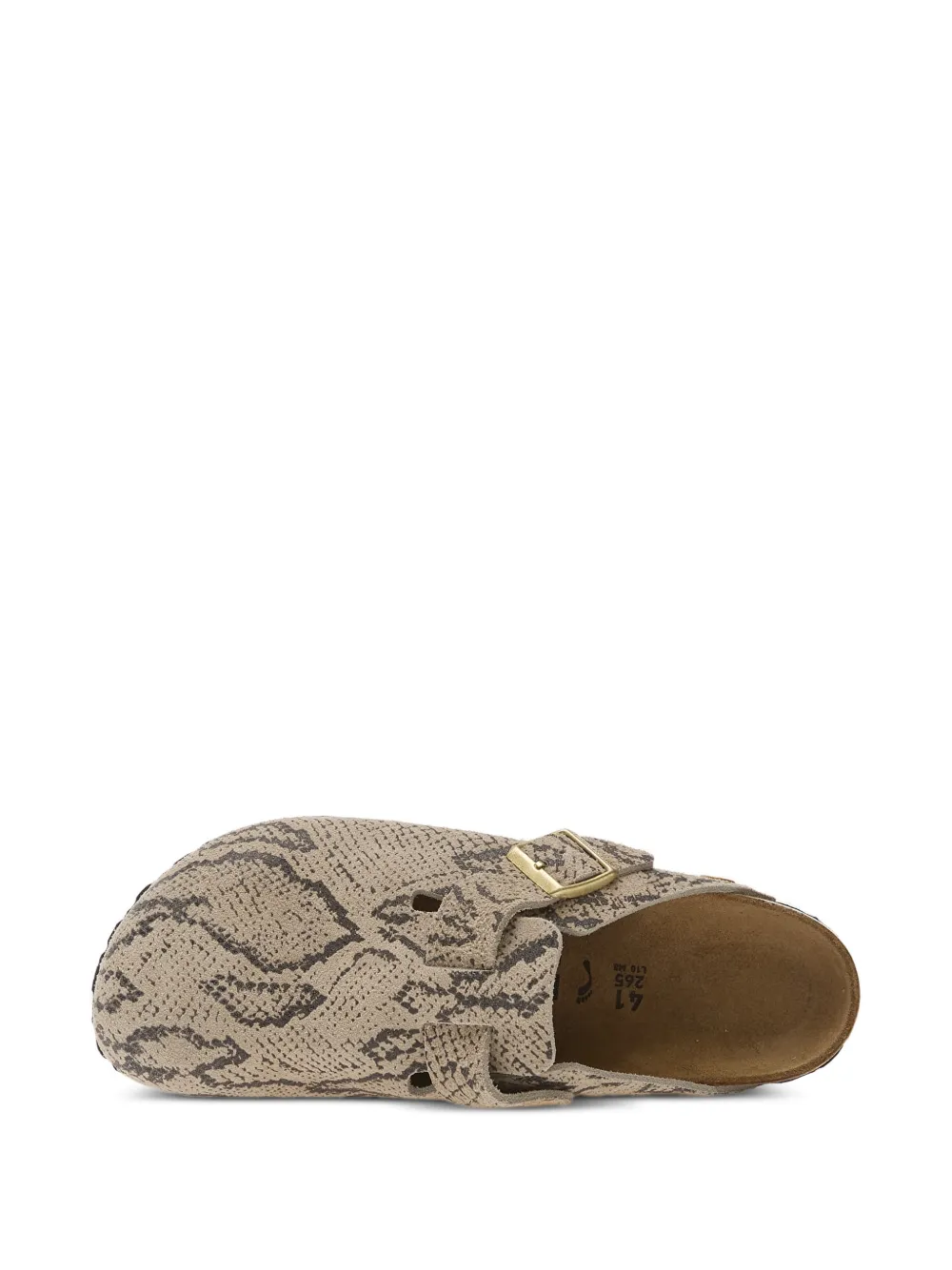 Birkenstock Boston snake-print clogs Beige