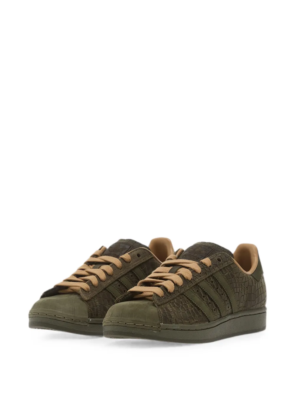 adidas Superstar II croc-effect sneakers Groen