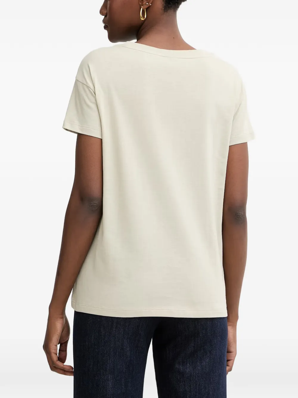 Armani Exchange T-shirt met logopatch Beige