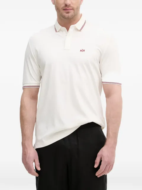 Armani Exchange logo-embroidered polo shirt