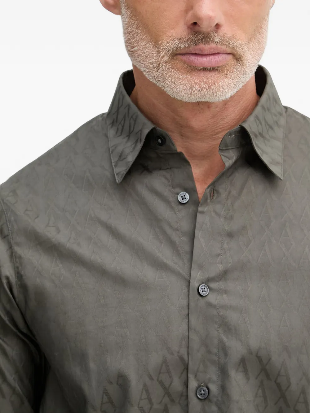 Armani Exchange Overhemd met print Groen
