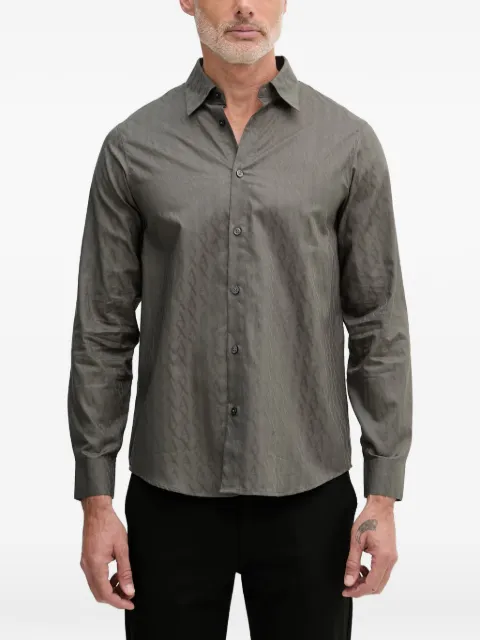 Armani Exchange monogram-print long-sleeve shirt