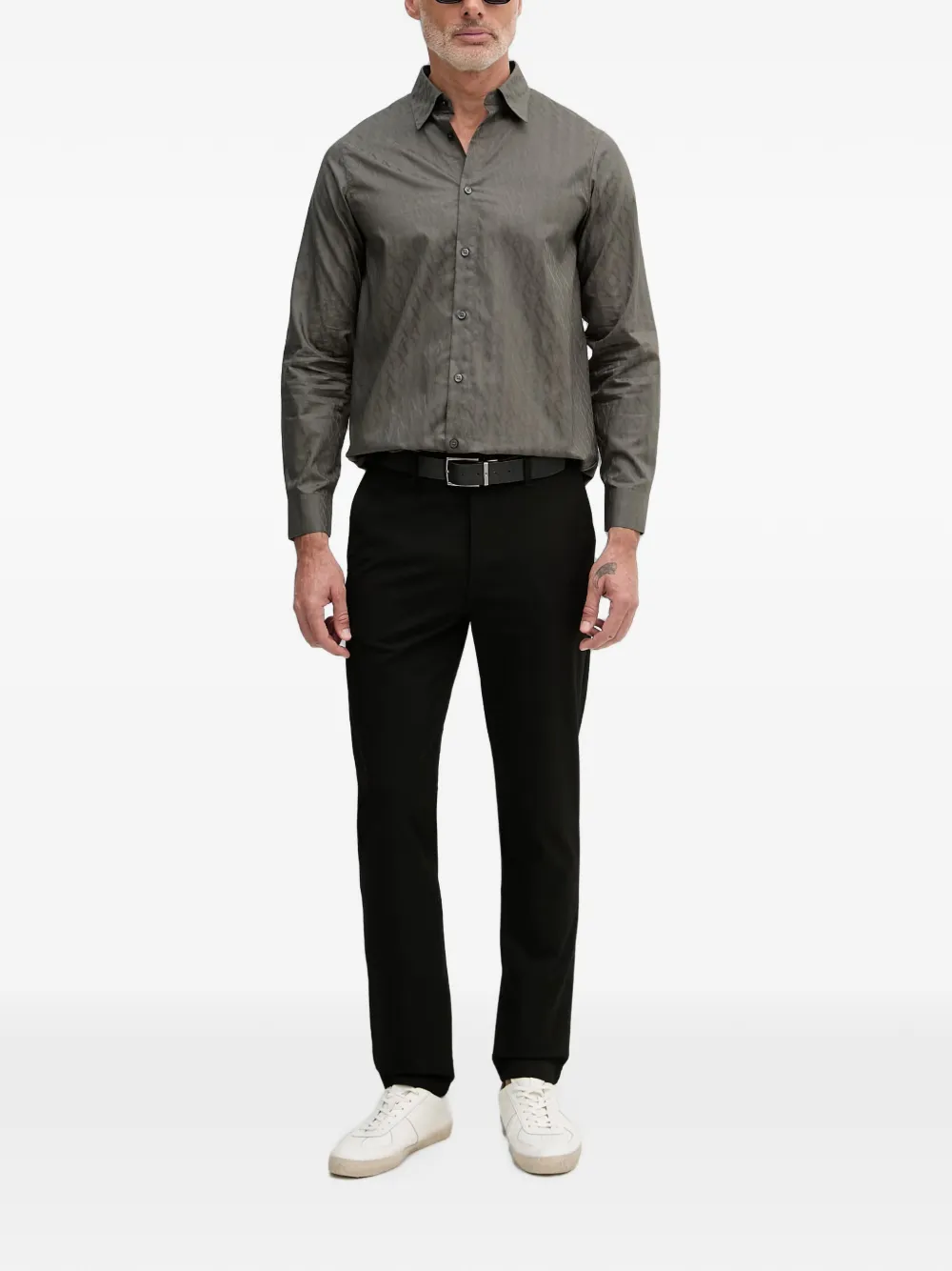 Armani Exchange Overhemd met print Groen