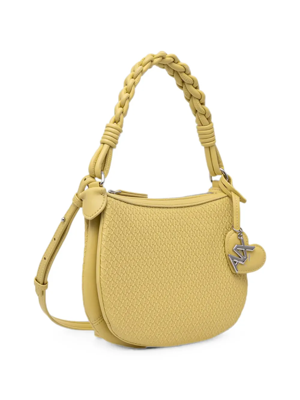 Armani Exchange Schoudertas met monogram-reliëf Geel