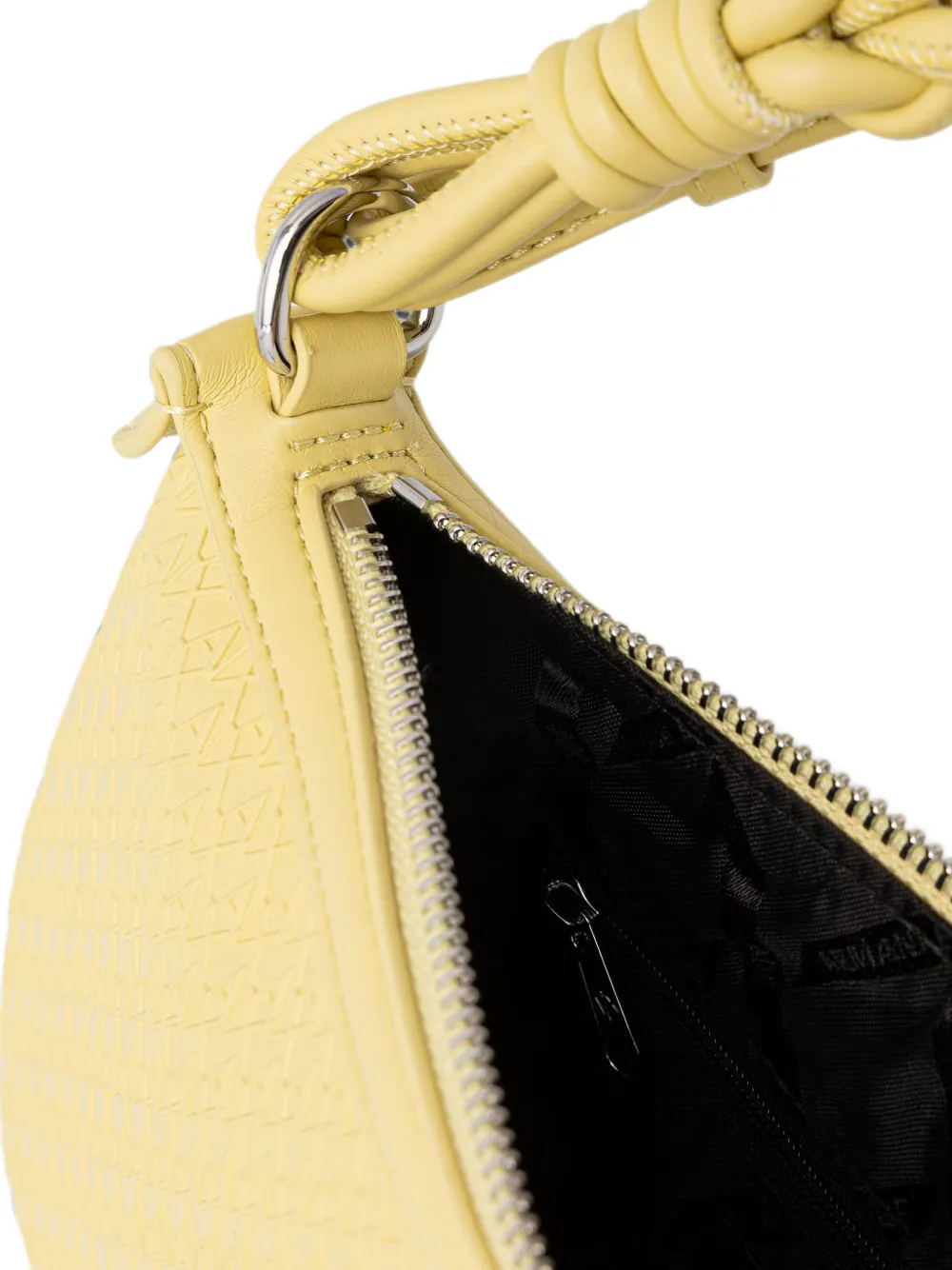 Armani Exchange Schoudertas met monogram-reliëf Geel