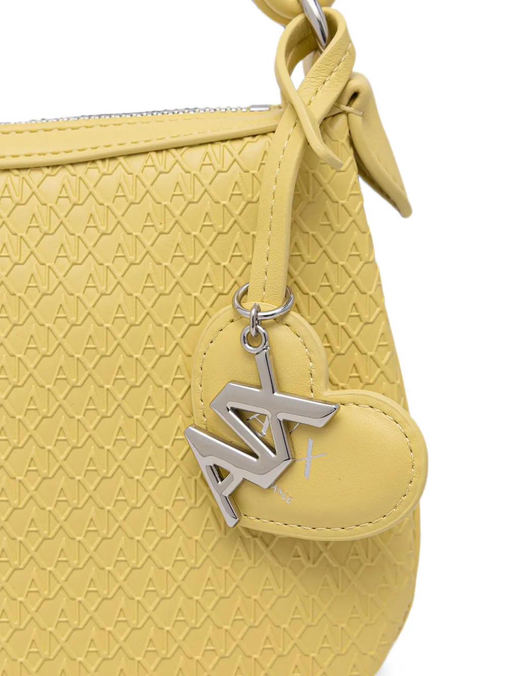 Armani Exchange Schoudertas met monogram-reliëf Geel
