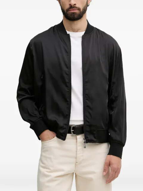 Armani Exchange logo-embroidered bomber jacket