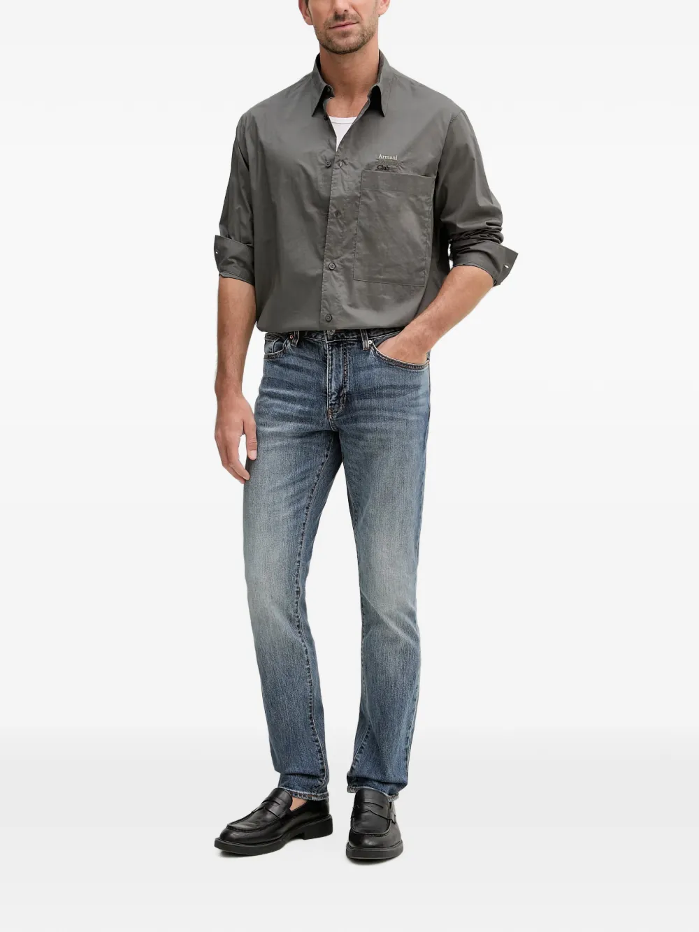 Armani Exchange Jeans met effect Blauw