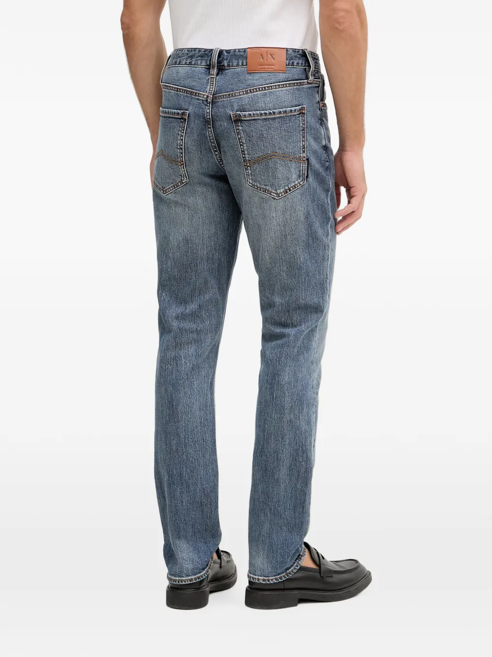 Armani Exchange Jeans met effect Blauw