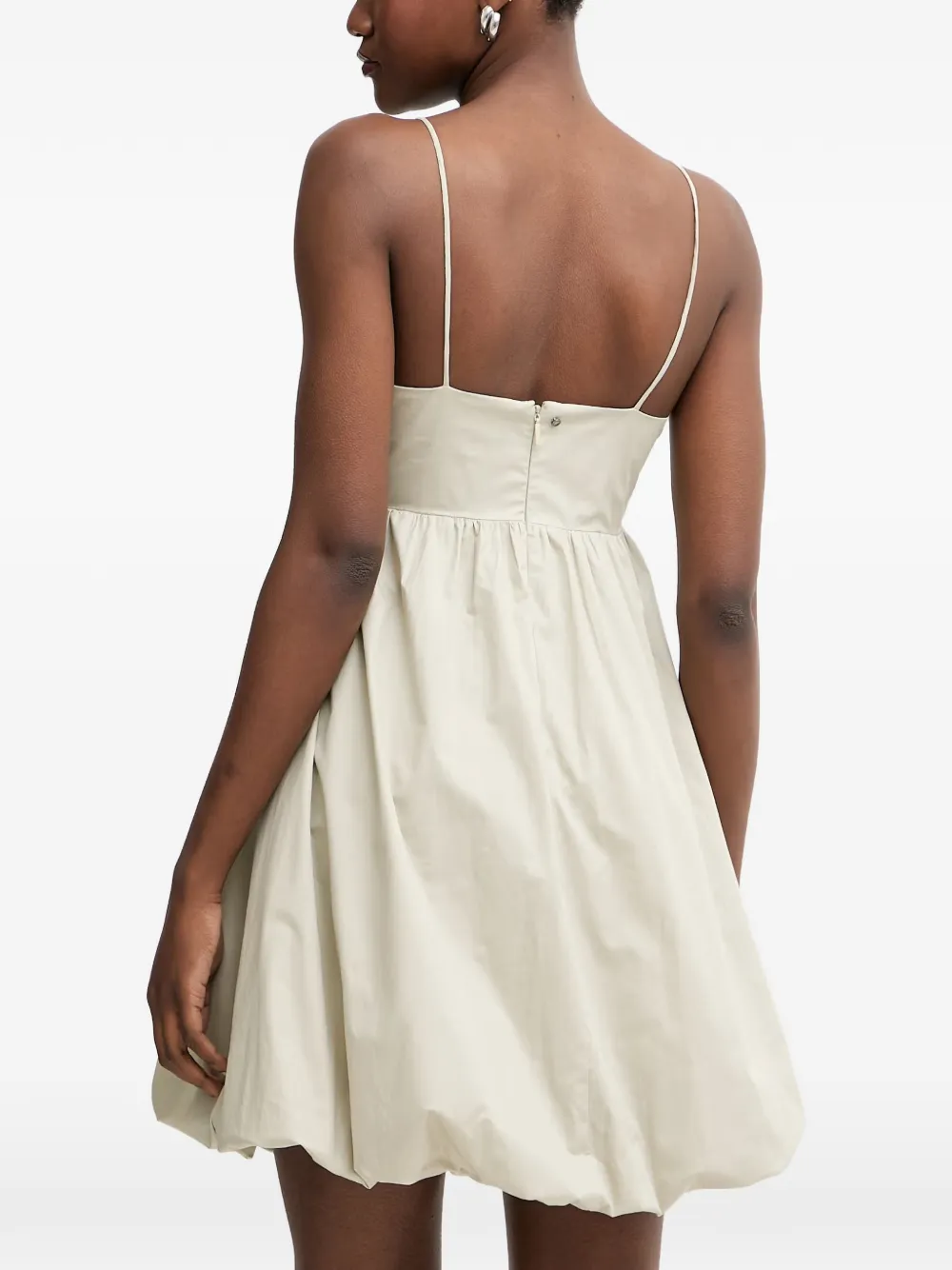 Armani Exchange Mini-jurk met gedraaid detail en bubbelzoom Beige