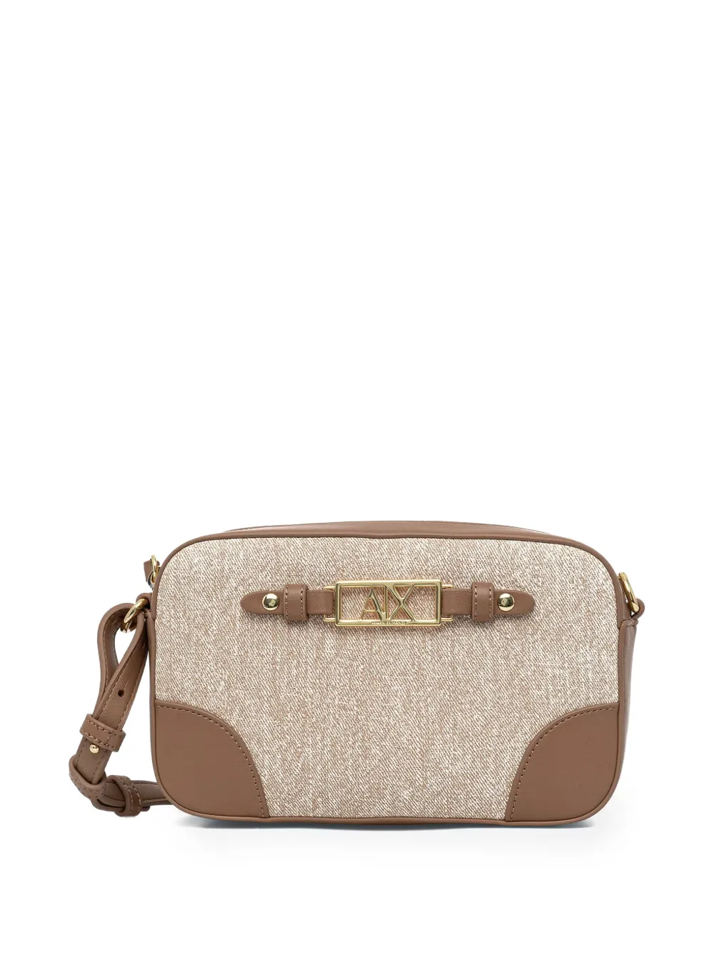Armani Exchange Polly logo-plaque cross body bag - Marrone