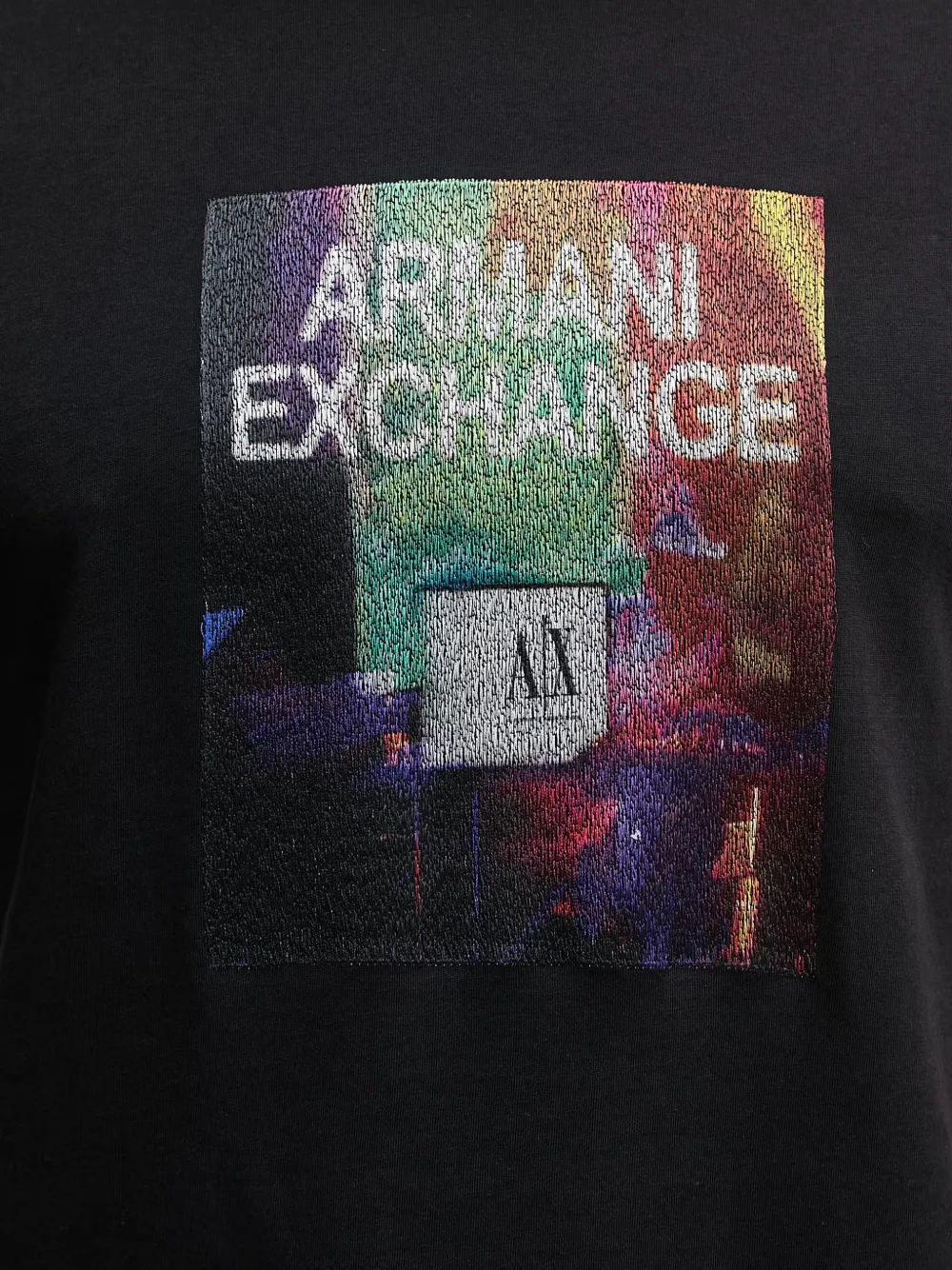 Armani Exchange T-shirt met logopatch Zwart