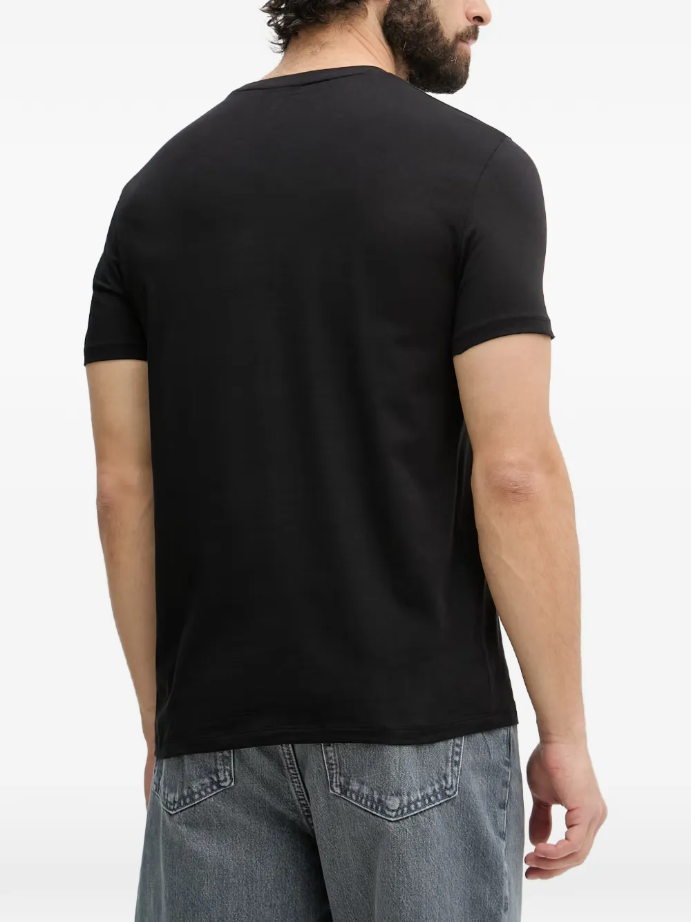 Armani Exchange T-shirt met logopatch Zwart