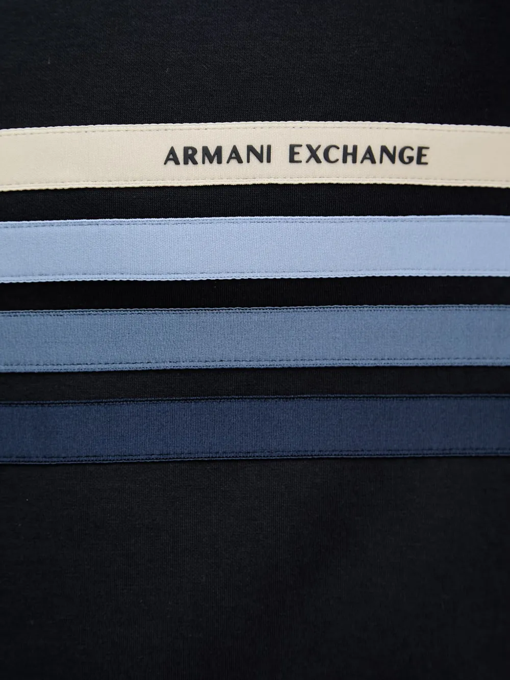 Armani Exchange Gestreepte hoodie Blauw