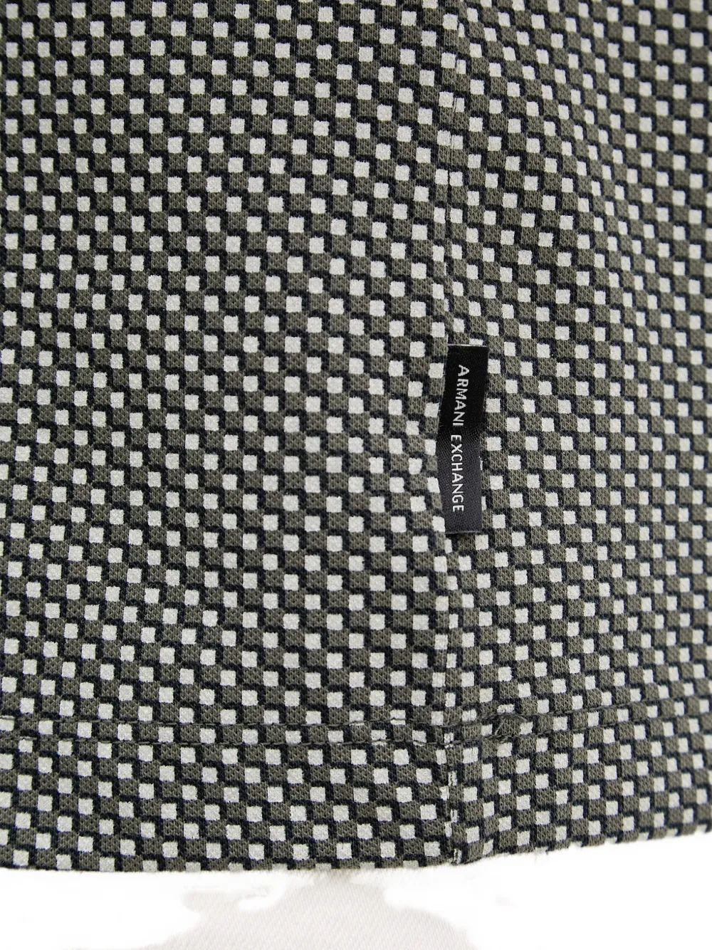 Armani Exchange geometric-print polo shirt Zwart